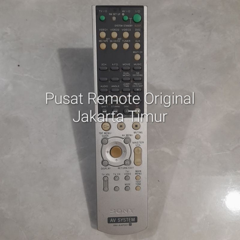 REMOTE REMOT DVD HOME THEATER SONY RM-AAP001 ORIGINAL
