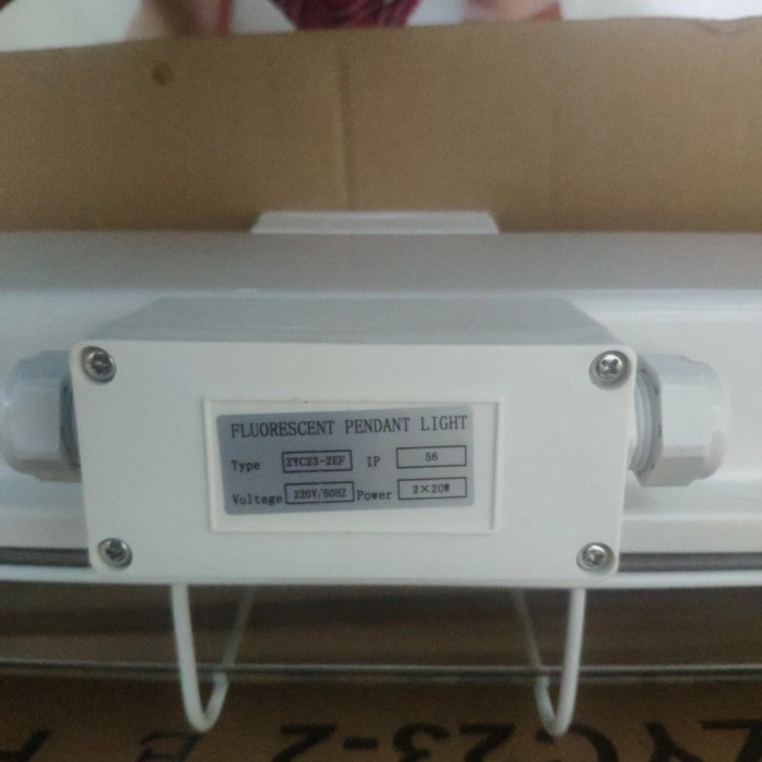 Murah Kap Lampu TL Marine Pendant Flourescent Light 2x20 Watt 220V Lampu Kap Non COD