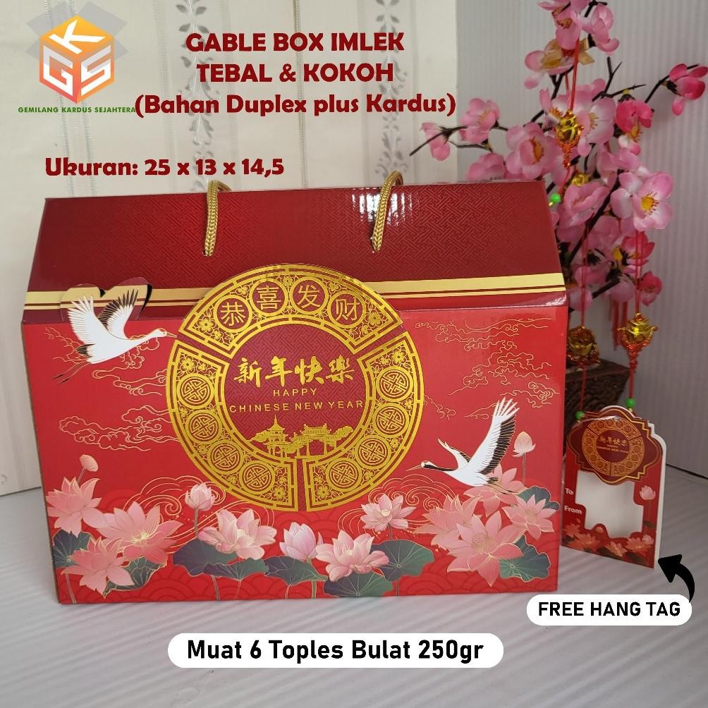 

BR - 10pcs Box Imlek | Ukuran 6 Toples 250gr | Box Buah Imlek | Gable Box Imlek | Box Hampers Imlek | Dus Imlek TERLARIS