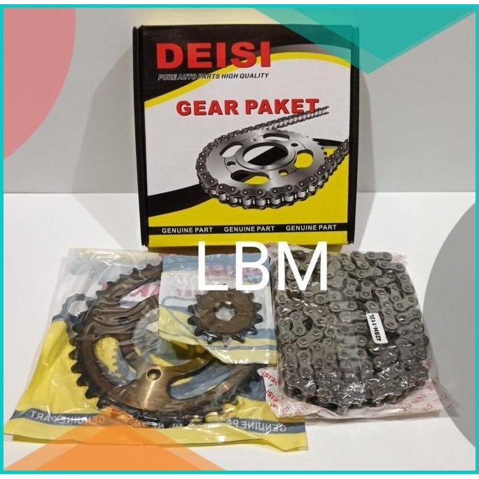 GEAR SET JUPITER MX 135 NEW GEAR PAKET JUPITER MX NEW UKURAN 14T/38T 0