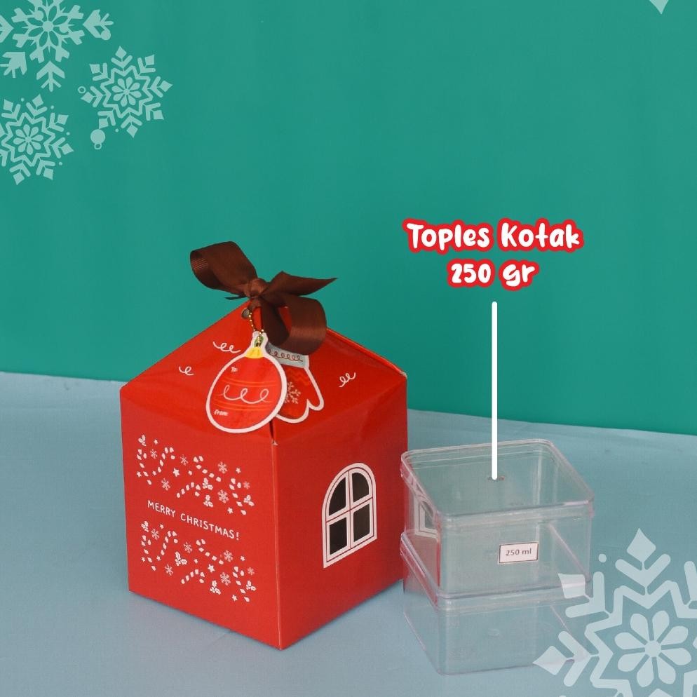 

BR - 10 Pcs Box Hampers Natal Muat 2-3 Toples biggy atau Persegi 250gr - Red House TERLARIS