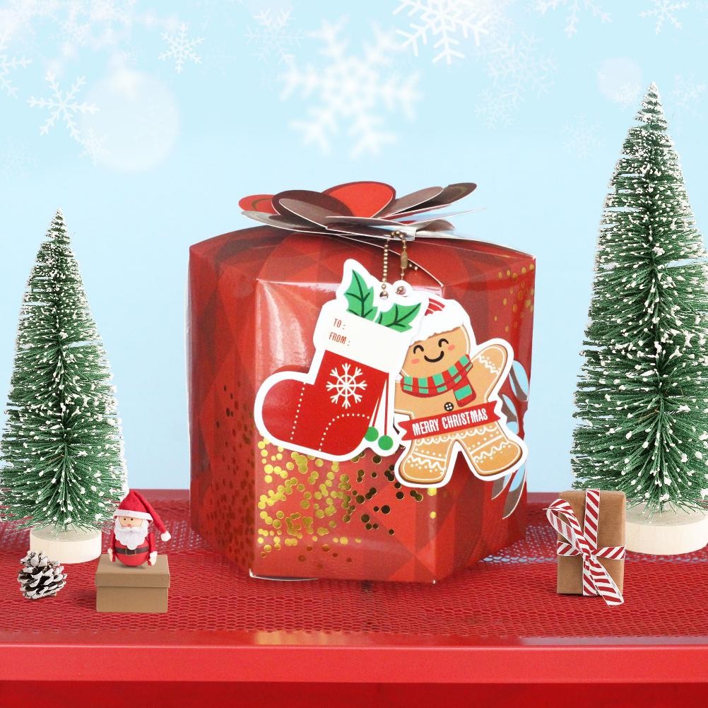 

BR - 10 Pcs Box Imlek / Natal Bunga Merah - 2 Toples Biggy uk 16x13 cm TERLARIS