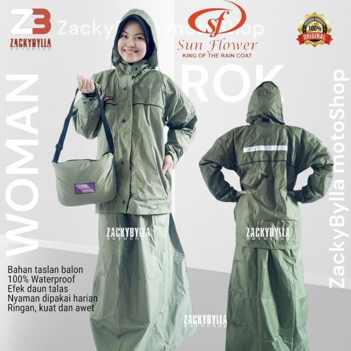 JAS HUJAN SUNFLOWER ROK / LADIES / WOMEN RAINCOAT / MUSLIMAH