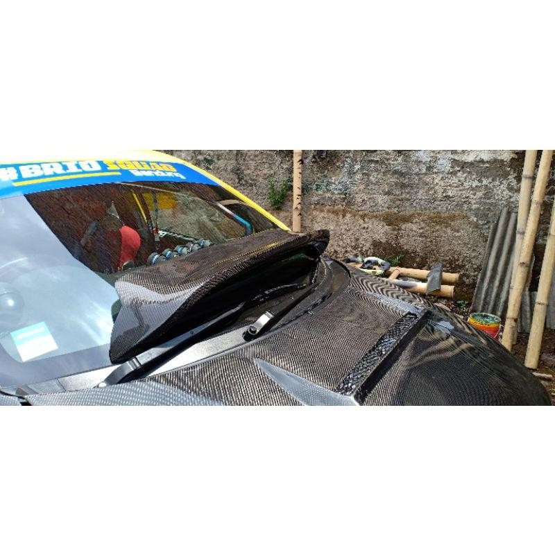 Spoiler Spoon Brio Carbon Kevlar / Carbon Fiber Spoiler Mobil Racing