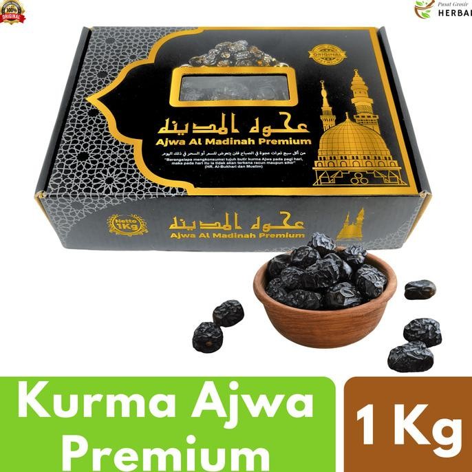 

Baru Kurma Ajwa Nabi 1 Kg Asli 100% Original Premium Madinah / Korma Azwa