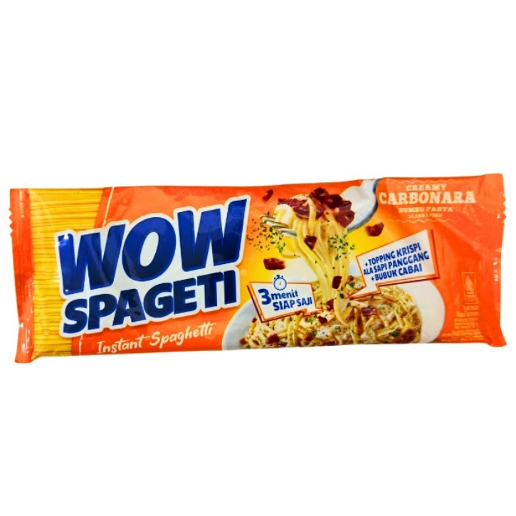 

S24372 WOW CREAMY CARBONARA INSTANT SPAGETTI 88GR MAJU BERSAMA (20250720)