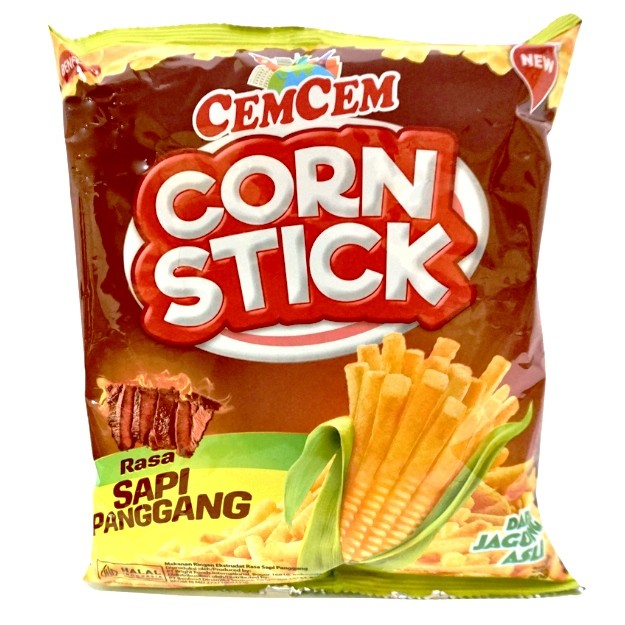 

S25063 CEMCEM CORN STICK SAPI PANGGANG SNACK 60GR MAJU BERSAMA (20250705)