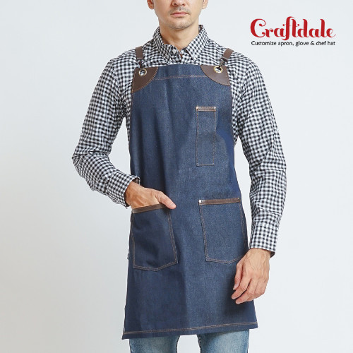 Apron Barista - Jeans (synthetic leather)