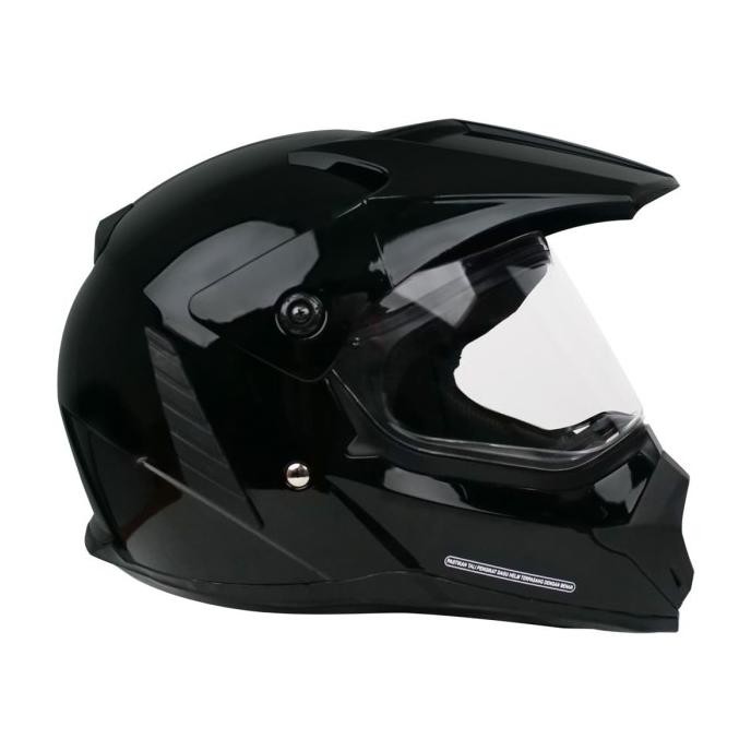 Cargloss Supermoto Helm Full Face - Deep Black