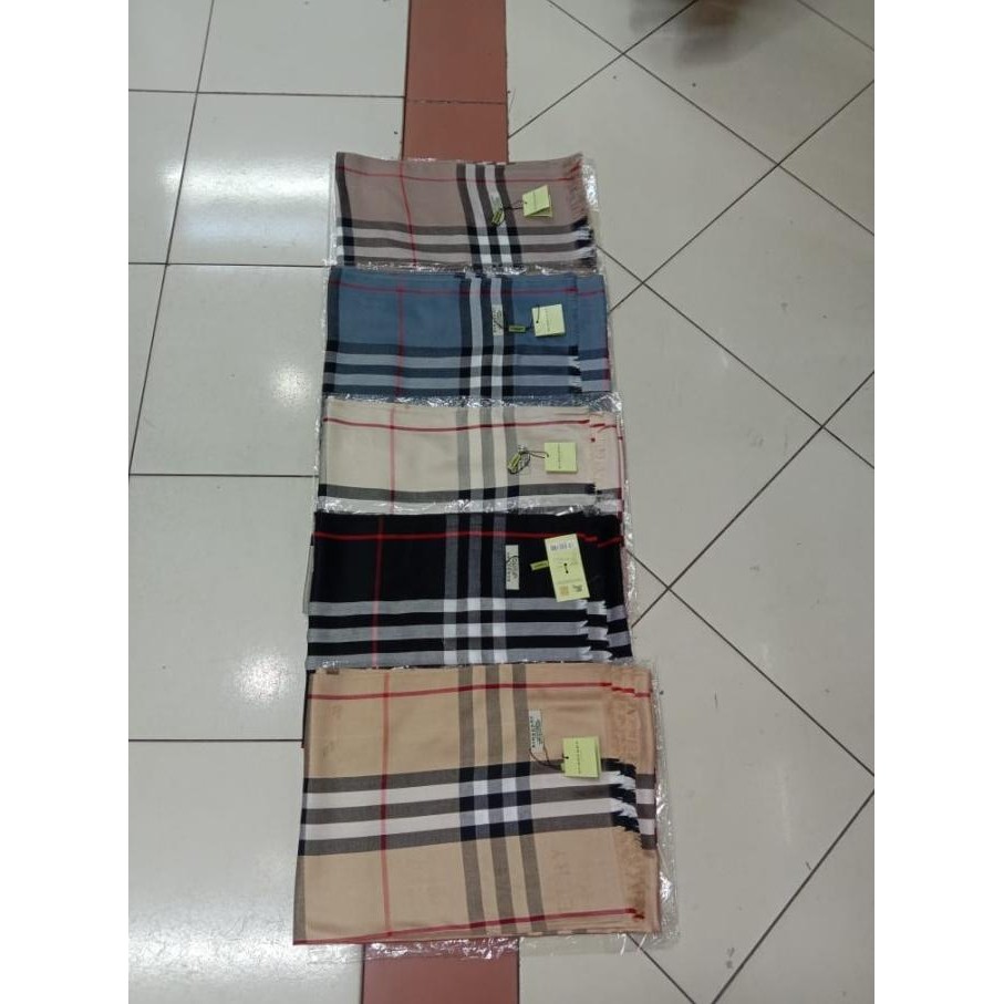 New Syal Pashmina Motif Kotak-Kotak || Syal Motif || Slendang-Cokelat - Wulansewu HM