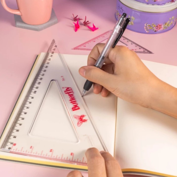 

Butterfly Triangular Ruler Set 14Cm 23Cm 90 No.6 No.8 / Penggaris Butterfly Sudut Segitiga Panjang