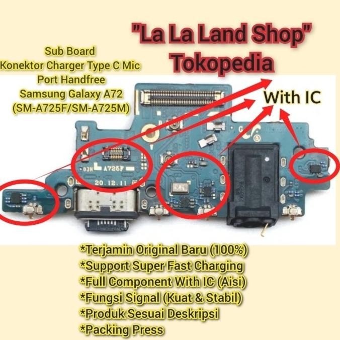 Konektor Charger Type C Mic Port Handfree Samsung Galaxy A72 (With Ic) Special Sale