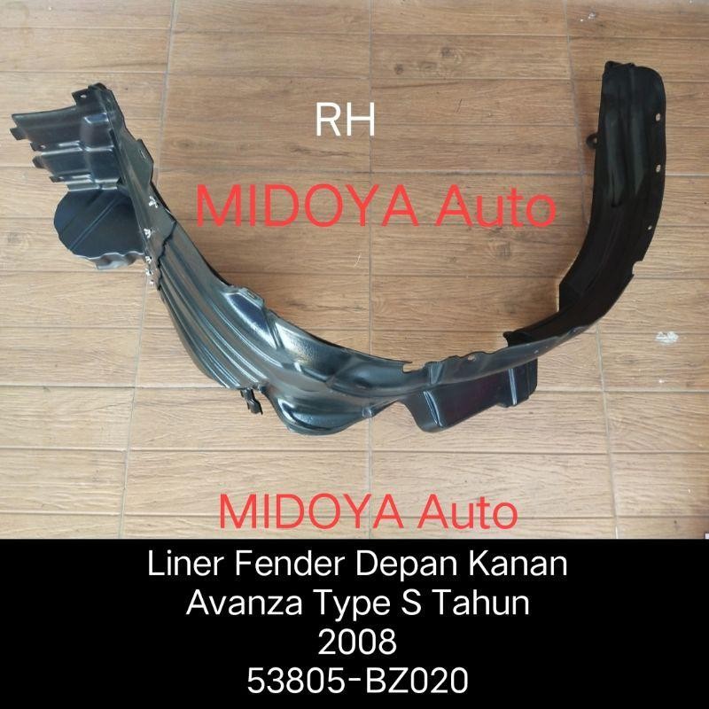 Liner Fender Depan Avanza Type S Tahun 2008 1Pc
