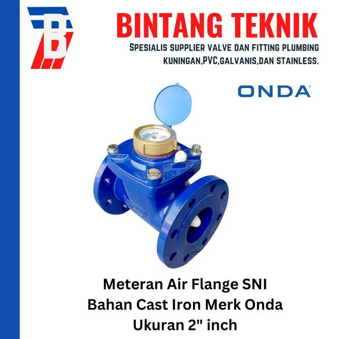 Meteran Air Flange 2" Inch Onda