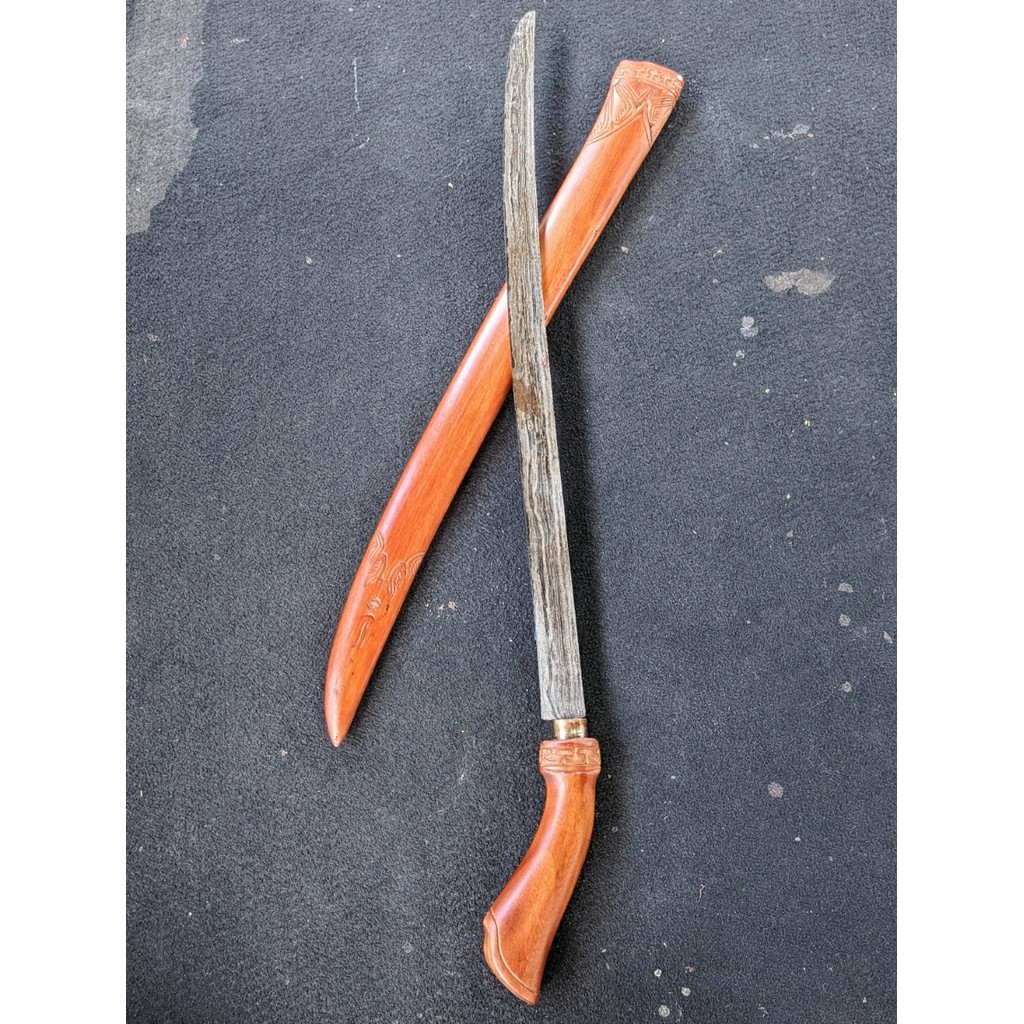 Pedang Pusaka Sabet Sepuh TUS Pamor Banyu Milli Tangguh Mataram est Wingit Merbawani Nyandhang Lengk