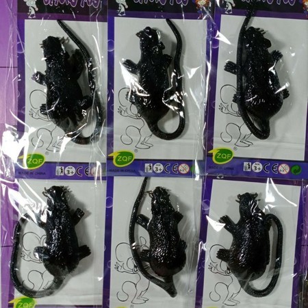 tikus prank sticky jelli hitam / mainan animal karet figure / mainan prank