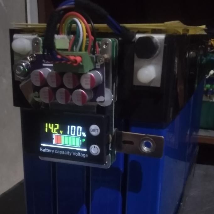 Baterai Lifepo4 12V 200Ah 4S2P With Bms 120A + Balancer + Voltmeter