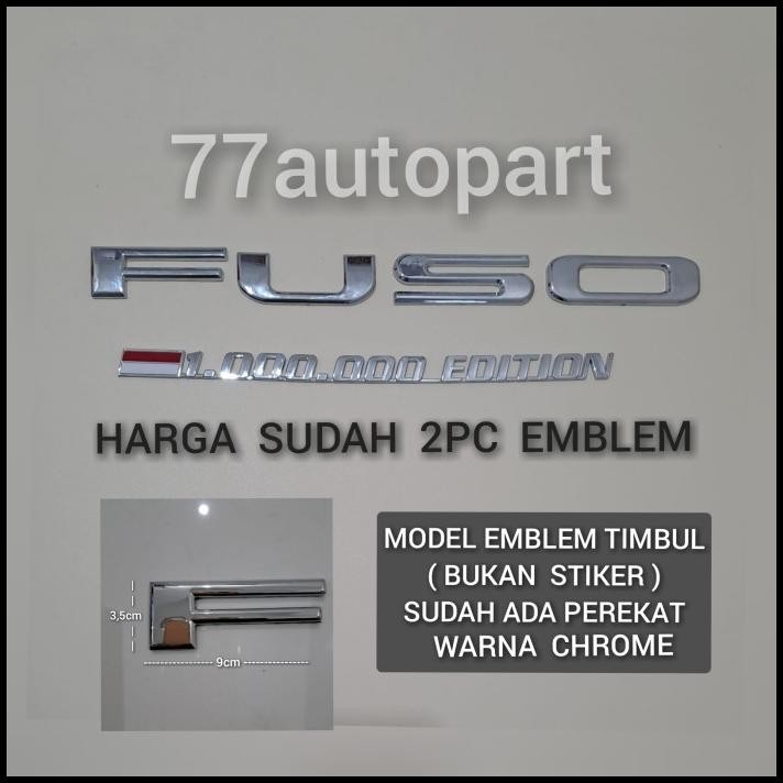 GRATIS ONGKIR EMBLEM FUSO DAN 1 JUTA EDITION HARGA SUDAH 2PC EMBLEM