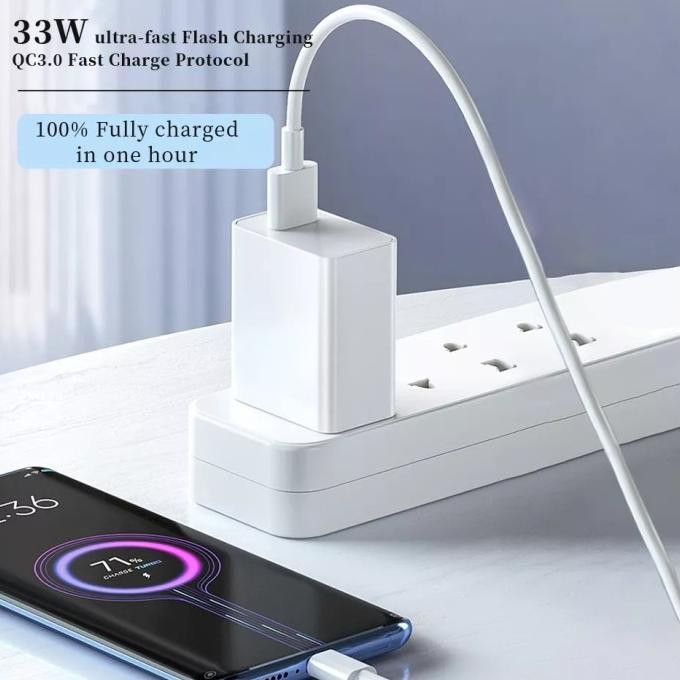 Xiaomi Poco M3 Charger Original100% 33W Usb Type C Fast Charging Ori