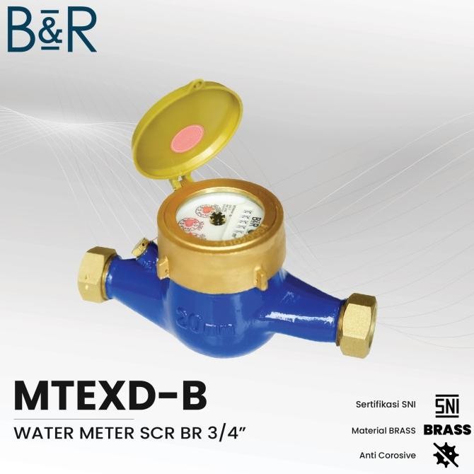 B&R Water Meter / Meteran Air / Flow Air Bersih Mtexd(B) 3/4 Inch