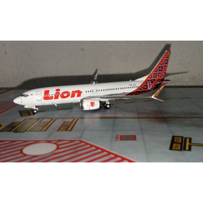 Lion Air B737-MAX8 DieCast by Panda 1:400