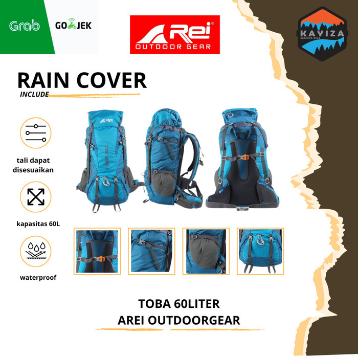 Tas Carrier Gunung - Tas Carrier Arei Toba 60L - Tas Gunung Arei Outdoorgear