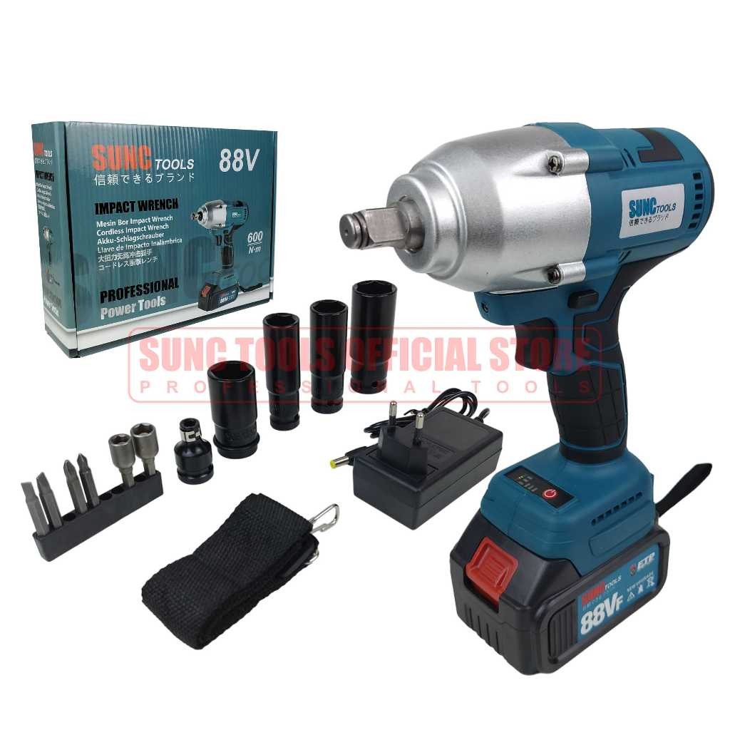 Mesin Impact Wrench 88V 88VF Torsi Besar / Impek Baterai Buka Baut / SUNC TOOLS