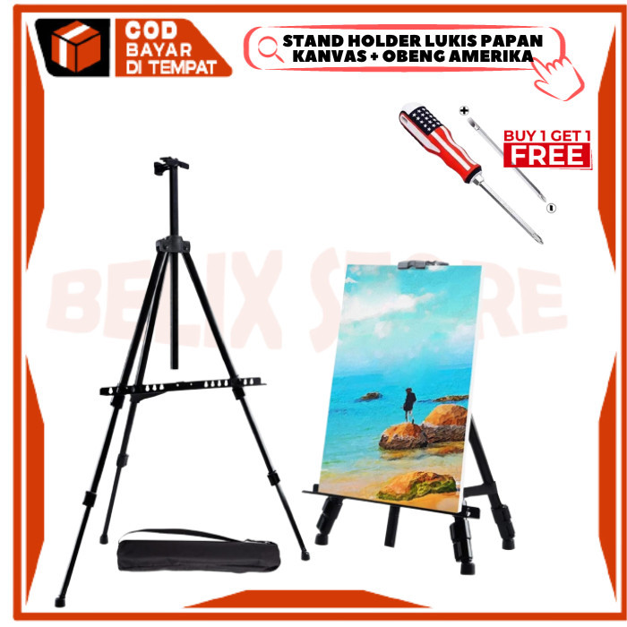 

HOT SALE! Stand holder papan lukis engsel besi penyangga Dudukan Papan Lukis