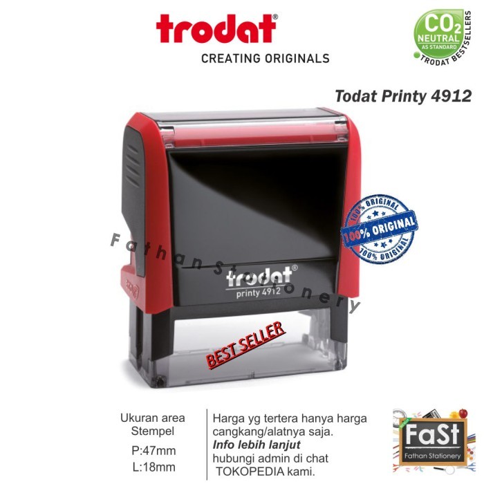 

TERLARIS! STEMPEL TRODAT PRINTY 4912 ORIGINAL