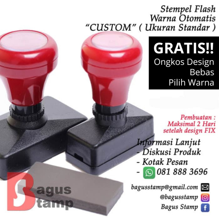 

Stempel Warna Otomatis Flash Custom ( Ukuran Standar )