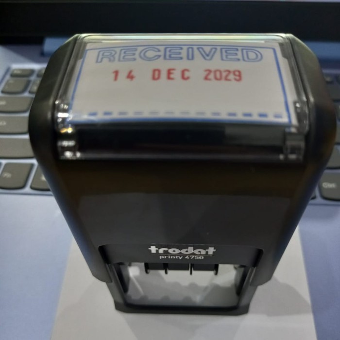 

PROMO! STEMPEL TRODAT PRINTY DATE STAMP RECEIVED/LUNAS 4750