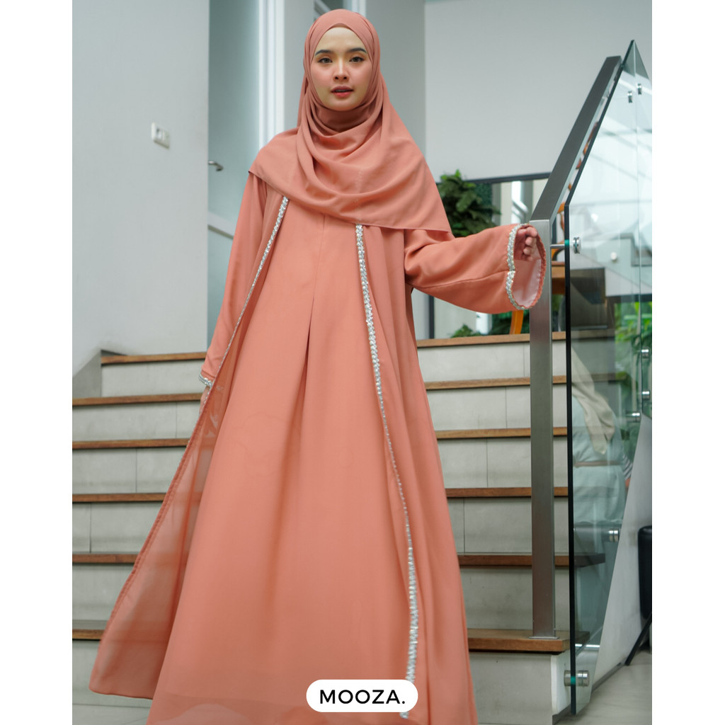 Zahra Abaya Turki Gamis Dubai | Model Baju Gamis Kombinasi Brokat Terbaru