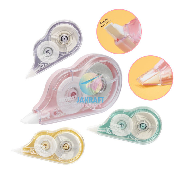 

Tipe-X Tipex Tip-Ex Pita Joyko Ct-522Ptl Pastel Correction Tape 12M
