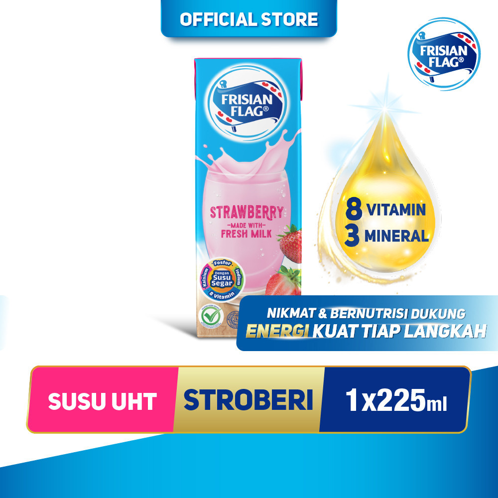 

Frisian Flag Susu UHT Strawberry 225ml - 1 pcs