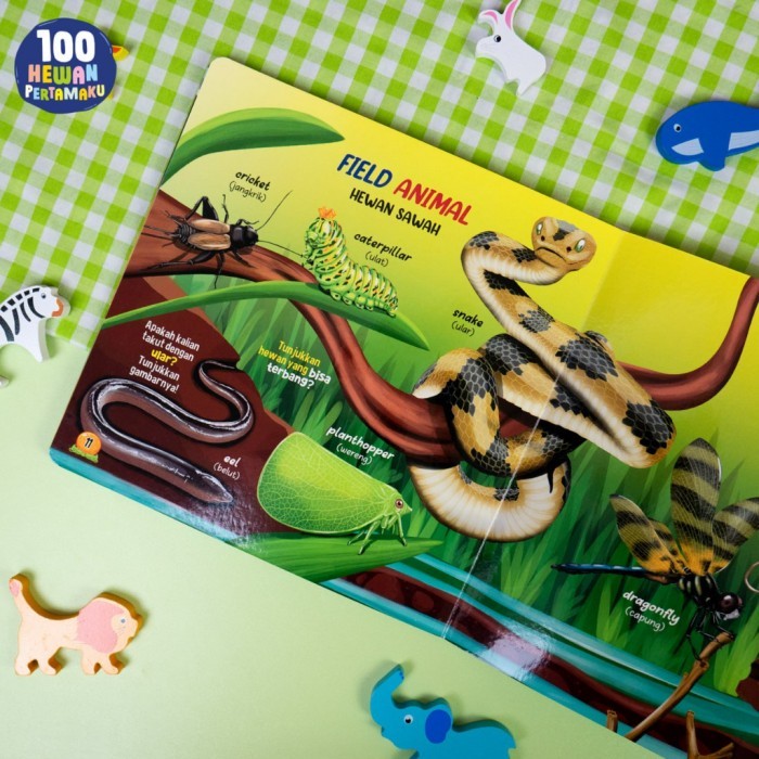 

Ziyadbooks Buku Anak 1 Tahun 100 Hewan Pertamaku Boardbook