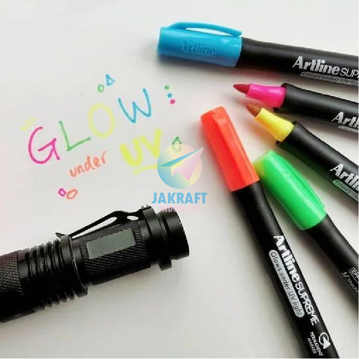 

Spidol Permanent Kecil Glow In The Dark Artline Supreme Epf-700Uv