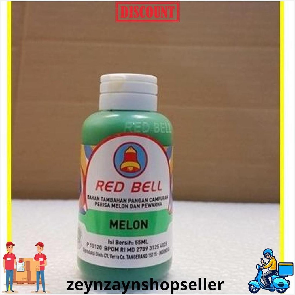 

Pewarna Dan Perisa Red Bell Rasa Melon 55Ml/Red Bell/Sumbo Red Bell Original Produk