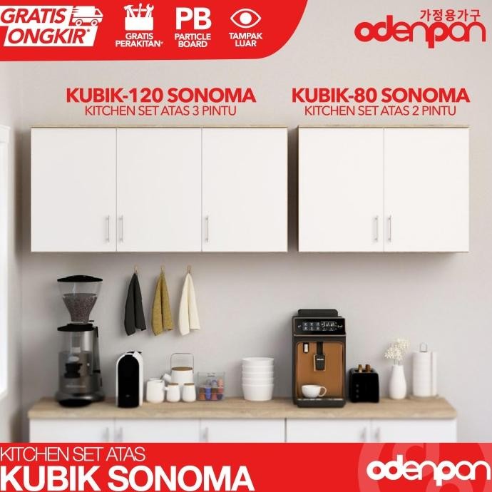 ODENPAN Kitchen Set Atas / Rak Gantung Dapur Serbaguna Minimalis KUBIK L21T