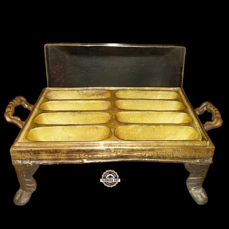 tan cetakan kue pukis kuningan lawas lubang 8