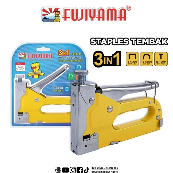 

Sale Mollar Staple Gun 3 In 1 Way Heavy Duty Staples Tembak Hekter Jok