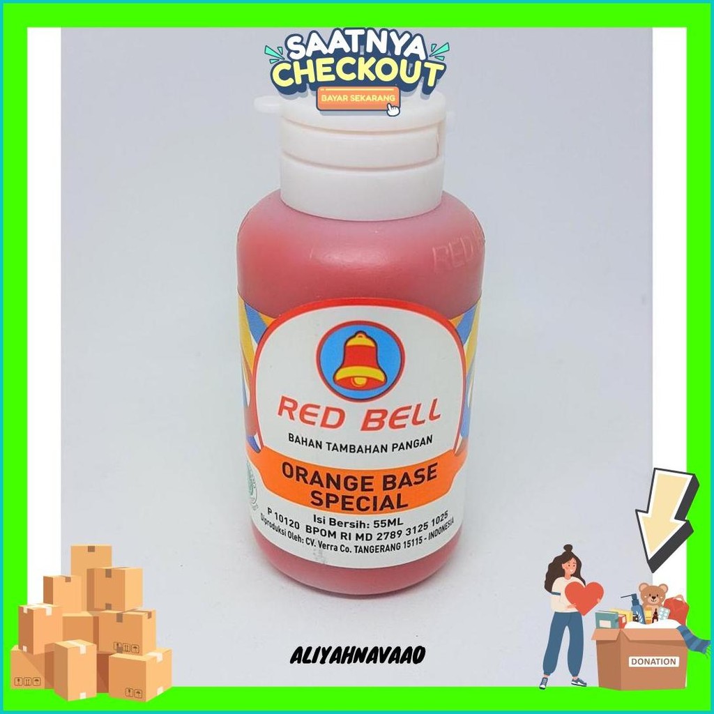 

Perasa Dan Pewarna Red Bell Rasa Orange Base Special 55Ml Original Produk