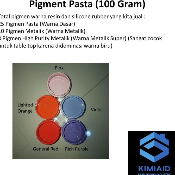 

Promo Pigmen Resin 100 Gr Pigmen Pasta Resin - Resin - Epoxy Resin COD