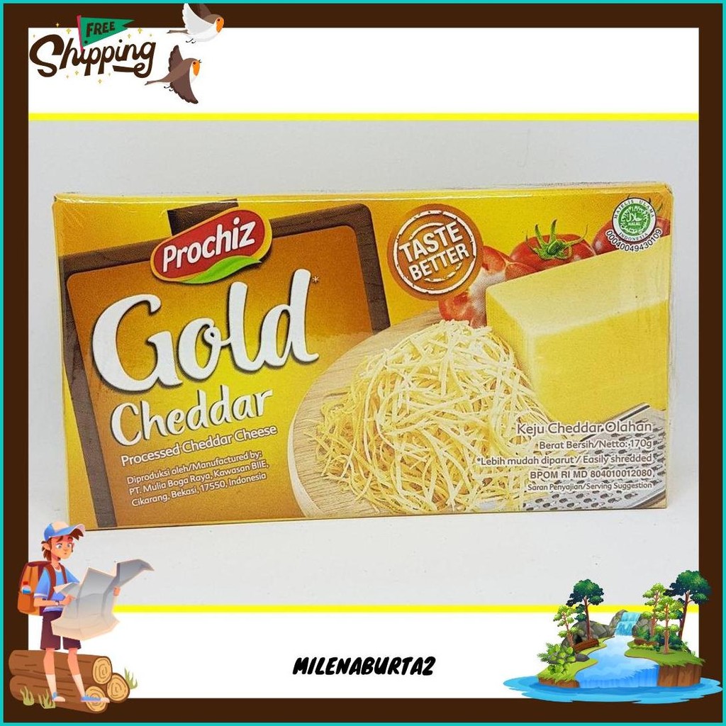 

Keju Prochiz Gold Cheddar 170 Gr Siap Kirim