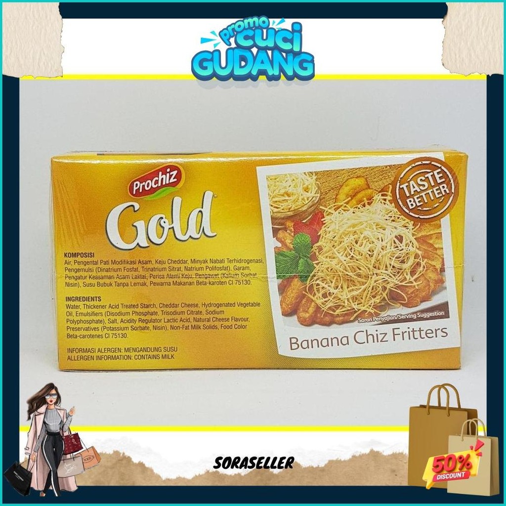 

Keju Prochiz Gold Cheddar 170 Gr Original Produk