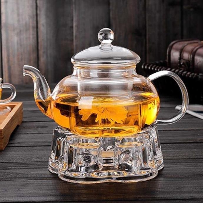 Tatakan Kaca Alat Penghangat Pemanas Teko Teh Kopi Teapot Kompor Lilin