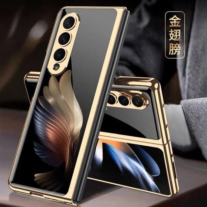 

diskon! casing samsung galaxy z fold 4 2022 hardcase gkk ori marble gold wings
