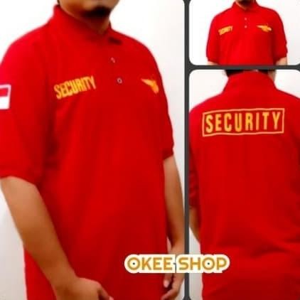 

diskon! kaos polo shirt baju security logo wings merah