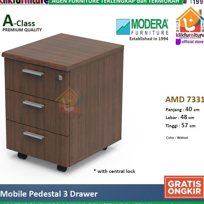 AMD 7331 MODERA Mobile Drawer / Laci Dorong Pedestal 3 Laci