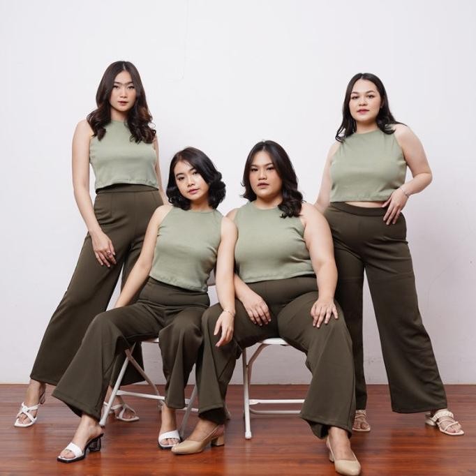 JH BIG SIZE JUMBO HIGH WAIST CULLOTES PANTS CELANA PANJANG WANITA SCUBA