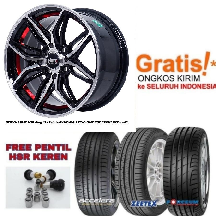 Paket Velg Racing Hsr R15 Lubang 4 Plus Ban Untuk Mobil Agya Ayla Agya Calya Sirion Brio March Dll